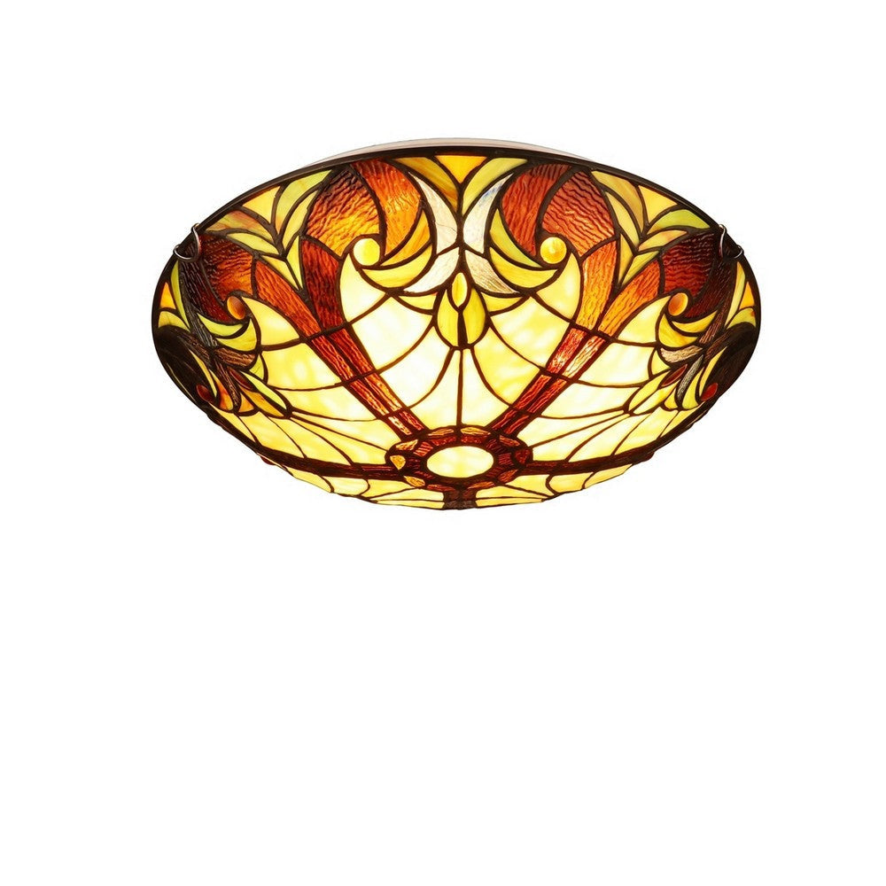 CHLOE Lighting LIAISON Victorian-Style 3-Light Antique Dark Bronze Finish Ceiling Flush-Mount 16" Wide