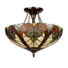 CHLOE Lighting LIAISON Victorian-Style 2-Light Antique Dark Bronze Finish Ceiling Semi-Flush Mount 16’’ Wide CHL-CH18780VI16-UF2