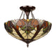 CHLOE Lighting LIAISON Victorian-Style 2-Light Antique Dark Bronze Finish Ceiling Semi-Flush Mount 16’’ Wide CHL-CH18780VI16-UF2
