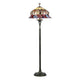 CHLOE Lighting 3 Light Tiffany-style Roses Scalloped Floor Lamp 20" Shade