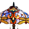 Dragonfly Accent Tiffany Style Glass Table Lamp Multicolor CHL-CH1B717BD17-TL2