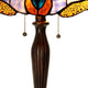 Dragonfly Accent Tiffany Style Glass Table Lamp Multicolor CHL-CH1B717BD17-TL2