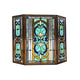 Chloe Lighting Palace Tiffany-Style 3Pcs Folding Victorian Stained Glass Fireplace Screen 40’’ Width CHL-CH1F195GV40-GFS