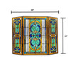 Chloe Lighting Palace Tiffany-Style 3Pcs Folding Victorian Stained Glass Fireplace Screen 40’’ Width CHL-CH1F195GV40-GFS