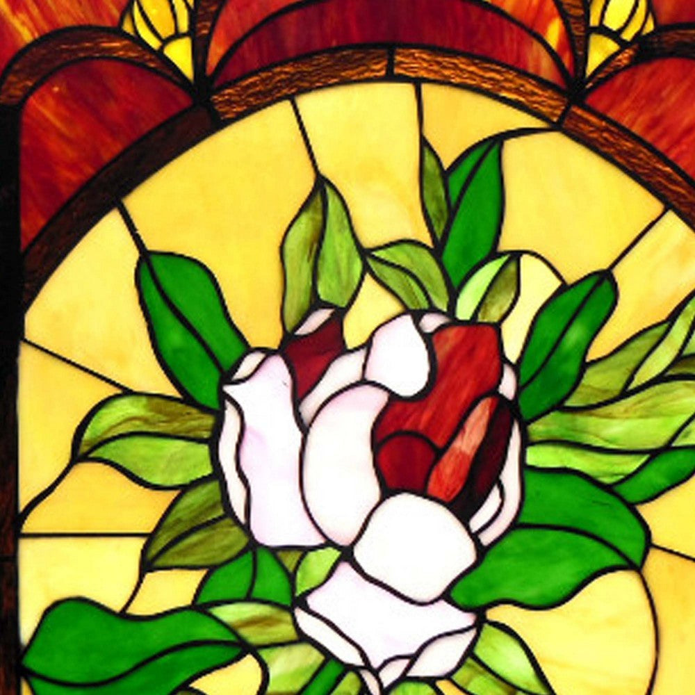 3 Panel Floral Design Folding Fireplace Screen Multicolor CHL-CH1F629RF42-GFS