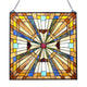 CHLOE Lighting FLARE Tiffany-glass Mission Square Window Panel 24"