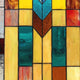 CHLOE Lighting TATE Tiffany-glass Mosaic Design Window Panel 16x26 CHL-CH1P025AM26-GPN