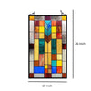 CHLOE Lighting TATE Tiffany-glass Mosaic Design Window Panel 16x26 CHL-CH1P025AM26-GPN