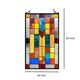 CHLOE Lighting TATE Tiffany-glass Mosaic Design Window Panel 16x26 CHL-CH1P025AM26-GPN