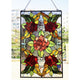 Chloe Lighting Canna Tiffany-Style Floral Stained Glass Window Panel 32’’ Height CHL-CH1P033RF32-GPN