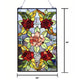 Chloe Lighting Canna Tiffany-Style Floral Stained Glass Window Panel 32’’ Height CHL-CH1P033RF32-GPN