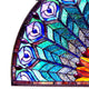 CHLOE Lighting REGAL EUDORA Tiffany-style Peacock Feather Glass Window Panel 35x18 CHL-CH1P046GP35-GPN