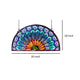 CHLOE Lighting REGAL EUDORA Tiffany-style Peacock Feather Glass Window Panel 35x18 CHL-CH1P046GP35-GPN