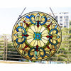 Chloe Lighting Frances Tiffany-Style Victorian Stained-Glass Window Panel 22’’ Height CHL-CH1P095AV22-GPN