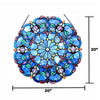 Chloe Lighting Alisa Tiffany-Style Victorian Stained-Glass Window Panel 20’’ Height CHL-CH1P115BV20-GPN