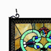 28 Inches Rectangular Scrolled Tiffany Glass Window Panel Multicolor CHL-CH1P143AV28-GPN