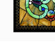 28 Inches Rectangular Scrolled Tiffany Glass Window Panel Multicolor CHL-CH1P143AV28-GPN