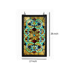 28 Inches Rectangular Scrolled Tiffany Glass Window Panel Multicolor CHL-CH1P143AV28-GPN