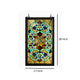 28 Inches Rectangular Scrolled Tiffany Glass Window Panel Multicolor CHL-CH1P143AV28-GPN