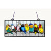 CHLOE Lighting BIRDIES Tiffany-glass featuring Birds Window Panel 25.5x10.5