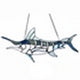 CHLOE Lighting SWORDFISH Animal-Style Stained Glass Window Panel 16" Wide