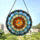 Lighting MINERVA Tiffany-glass Circus Tent 18’’ Round Window Panel CHL-CH1P162AV18-GPN