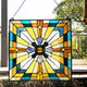 Chloe Lighting Antoinette Tiffany-Style Mission Stained Glass Window Panel 20’’ Height CHL-CH1P167BM20-GPN