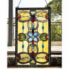 Chloe Lighting Jenice Tiffany-Style Victorian Stained-Glass Window Panel 26" Height