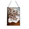CHLOE Lighting AUTUMNAL Floral-Style Black Finish Stained Glass Window Panel 24’’ Tall CHL-CH1P307OF24-VRT