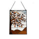 CHLOE Lighting AUTUMNAL Floral-Style Black Finish Stained Glass Window Panel 24’’ Tall CHL-CH1P307OF24-VRT