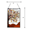 CHLOE Lighting AUTUMNAL Floral-Style Black Finish Stained Glass Window Panel 24’’ Tall CHL-CH1P307OF24-VRT