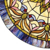 Metal Round Window Glass Panel with Hanging Chain Multicolor CHL-CH1P322GV22-GPN