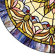Metal Round Window Glass Panel with Hanging Chain Multicolor CHL-CH1P322GV22-GPN