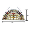 Chloe Lighting Marion Tiffany-Style Victorian Stained-Glass Window Panel 12.5’’ Height CHL-CH1P336GV24-GPN