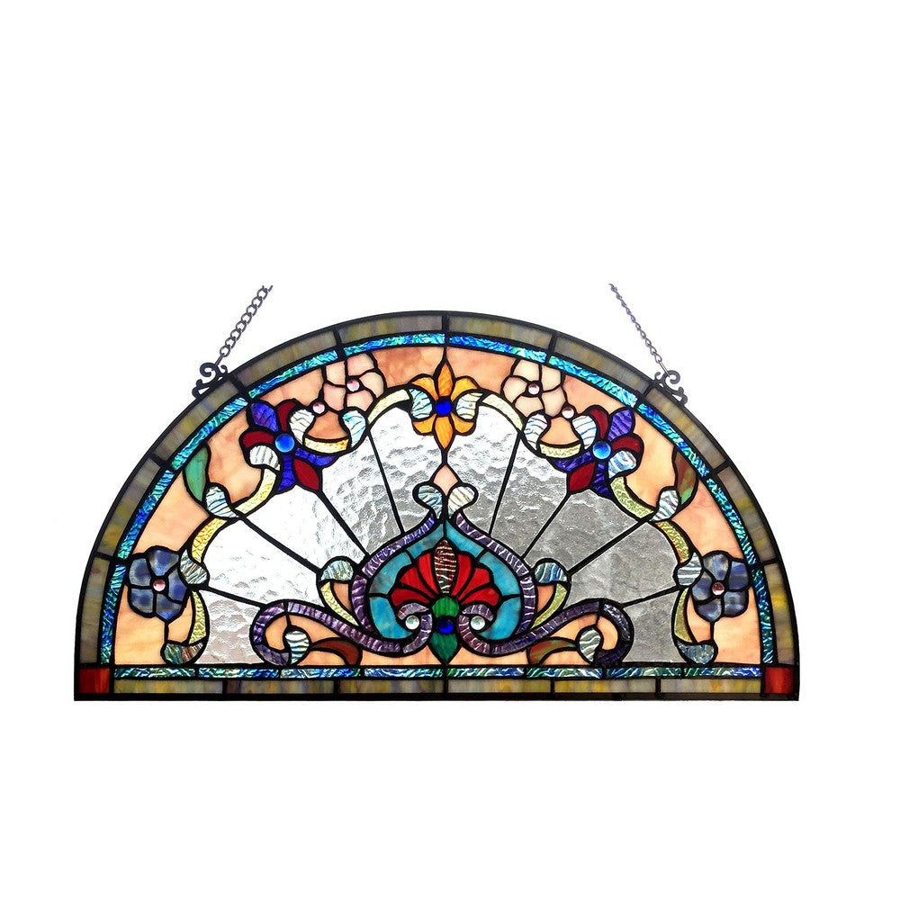 Lighting EMERSYN Victorian Tiffany-glass Window Panel 24" Wide