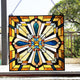 Chloe Lighting Archie Tiffany-Style Mission Stained Glass Window Panel 20’’ Height CHL-CH1P450GM20-GPN