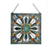 CHLOE Lighting ARCHIE Mission-Style Stained Glass Window Panel 20’’ Wide CHL-CH1P450VM20-SQR