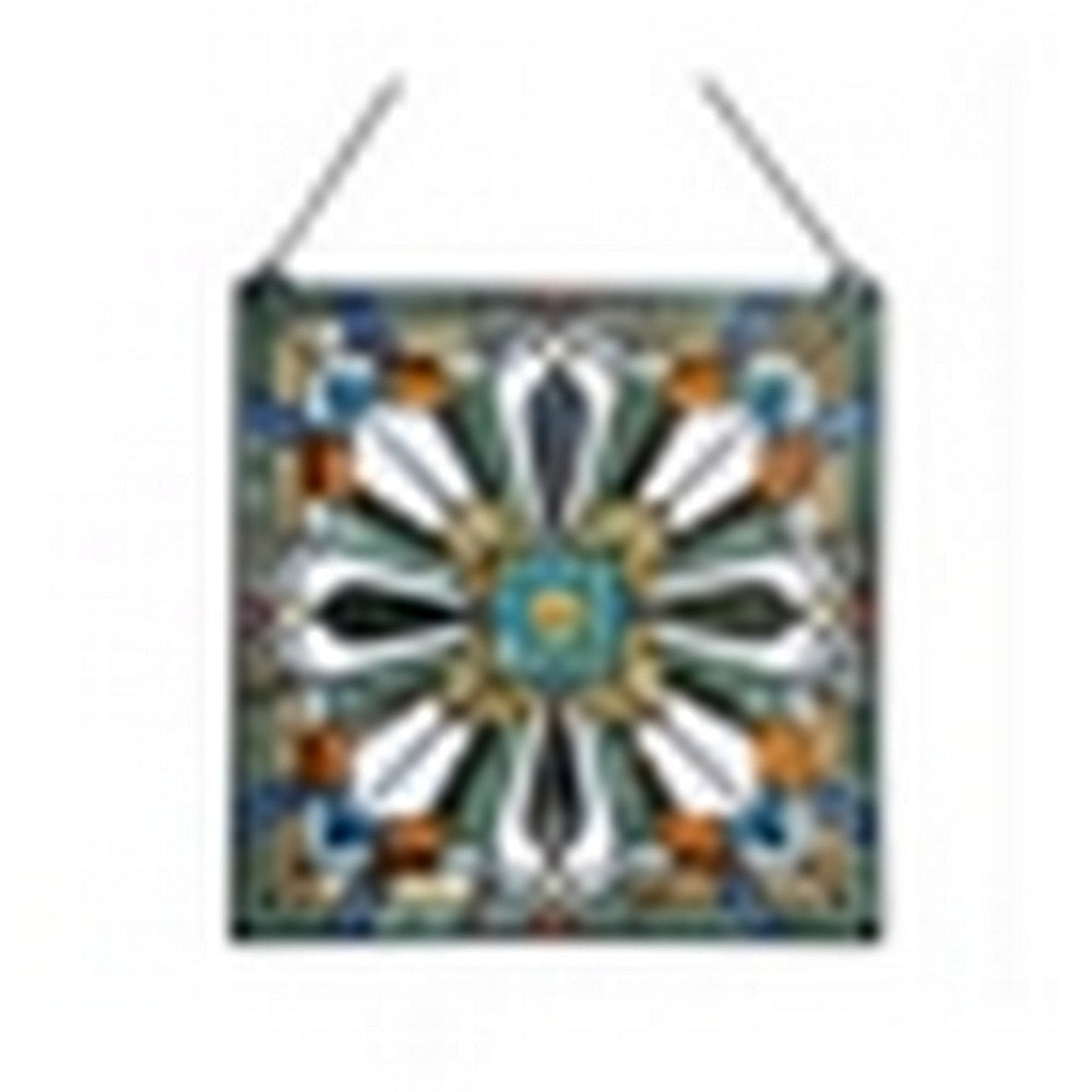 CHLOE Lighting ARCHIE Mission-Style Stained Glass Window Panel 20’’ Wide CHL-CH1P450VM20-SQR