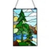 CHLOE Lighting NATURE Landscape-Style Stained Glass Window Panel 20" Tall