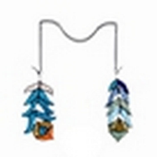 CHLOE Lighting FEATHER Tiffany-Style Stained Glass Window Panels 7" Tall