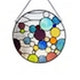 CHLOE Lighting BUBBLES Geometric-Style Stained Glass Window Panel 13" Wide