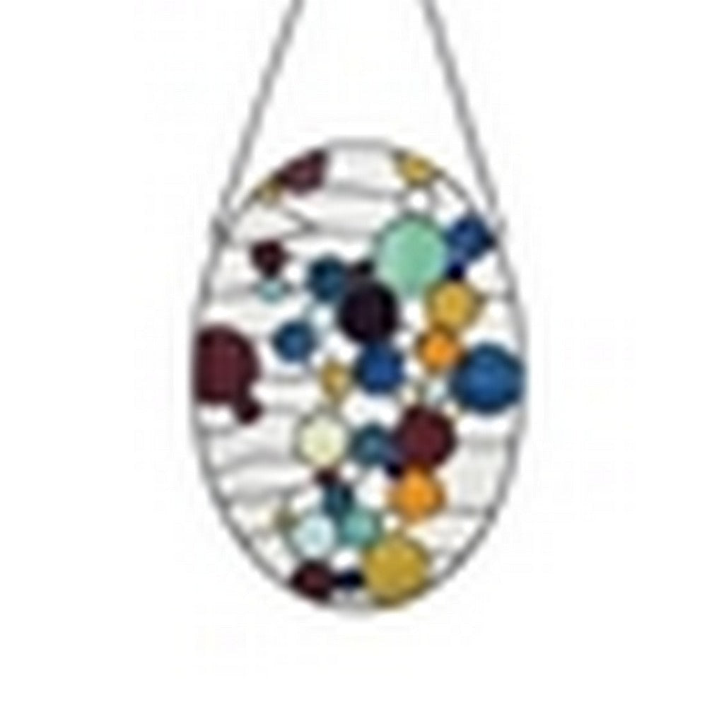 CHLOE Lighting BUBBLES Geometric-Style Stained Glass Window Panel 20’’ Tall CHL-CH1P639CG20-VOV