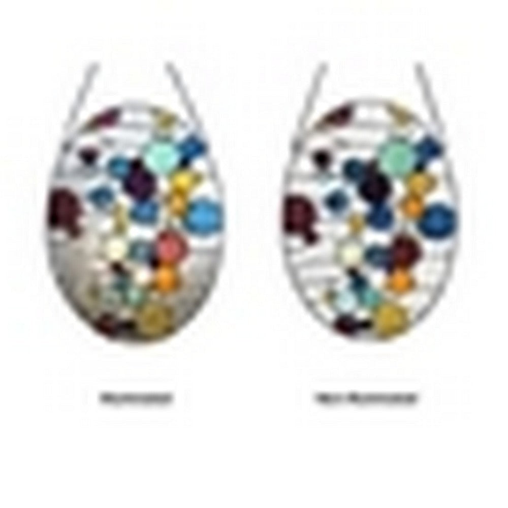 CHLOE Lighting BUBBLES Geometric-Style Stained Glass Window Panel 20’’ Tall CHL-CH1P639CG20-VOV