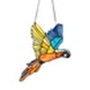 CHLOE Lighting MACAW Animal-Style Stained Glass Window Panel 14’’ Wide CHL-CH1P640YA14-BRD