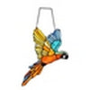 CHLOE Lighting MACAW Animal-Style Stained Glass Window Panel 14’’ Wide CHL-CH1P640YA14-BRD