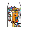 CHLOE Lighting HOME Tiffany-glass Window Panel 12x19
