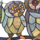 20 Inch Glass Window Panel with Owl Family Design Multicolor CHL-CH1P708BA17-GPN
