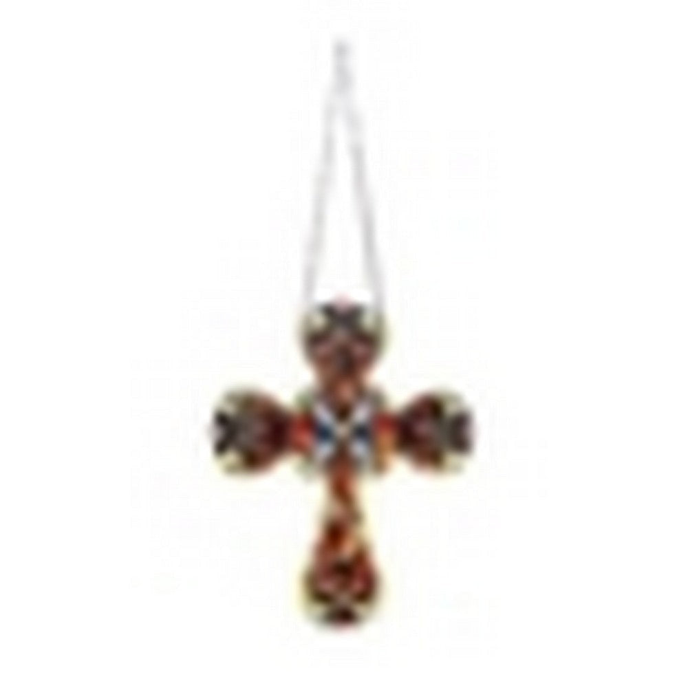 CHLOE Lighting ADELA Victorian Tiffany-style Stained Glass Window Panel 20" Tall