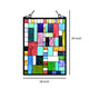 CHLOE Lighting PICASSO Tiffany-glass Rectangle Window Panel 18x24 CHL-CH1P799BM24-GPN