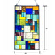 Chloe Lighting Rosalinda Tiffany-Style Geometric Stained Glass Window Panel 23’’ Height CHL-CH1P800RM23-GPN